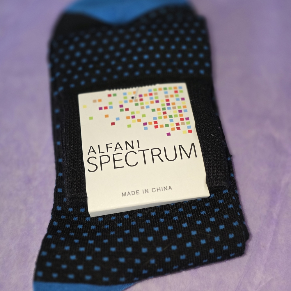Alfani Spectrum Black and Blue Dress Socks